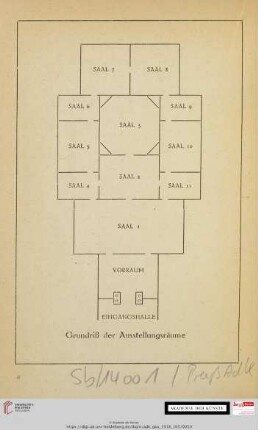 Grundriß der Ausstellungsräume