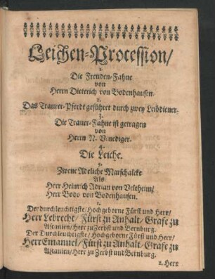 Leichen-Procession
