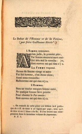 Recueil de poésies françoises des XVe et XVIe siècles : morales, facétieuses, historiques. 1