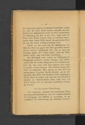 Die dauernde Enthaltung.