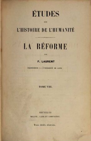 Histoire du droit des gens et des relations internationales, 8