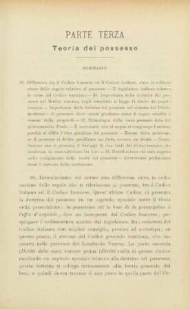 Parte terza. Teoria del possesso