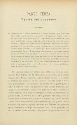 Parte terza. Teoria del possesso