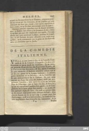 De La Comedie Italienne.