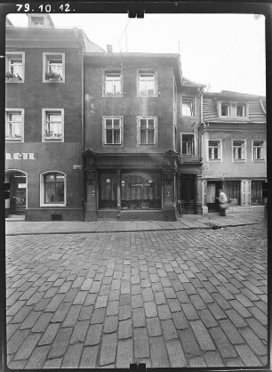 Meißen-Altstadt, Fleischergasse 8. Wohnhaus mit Kaffeestube. Straßenfront