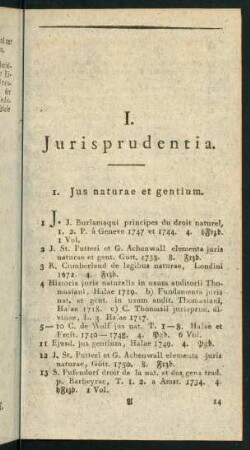 I. Jurisprudentia
