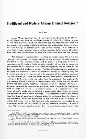 325-334, Traditional and Modern African Criminal Policies