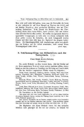 Intelligenzprüfung von Hilfsschülern nach der Testmethode : (Fortsetzung)
