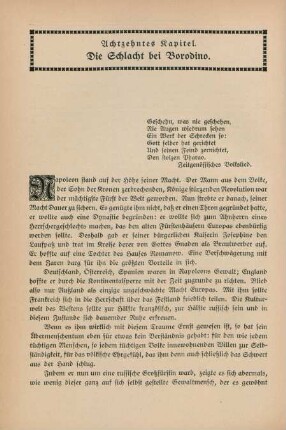 Achtzehntes Kapitel. Die Schlacht bei Borodino