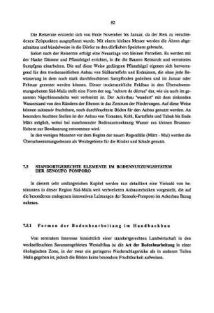 7.5 Standortgerechte Elemente im Bodennutzungssystem der Senoufo Pomporo