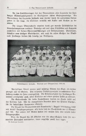 Reservelazarett Festhalle. Vorstand und Pflegepersonal 1914/15.