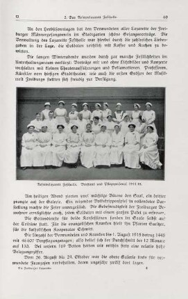 Reservelazarett Festhalle. Vorstand und Pflegepersonal 1914/15.