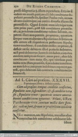 Ad L. Cum ad praesens. XXXVII. Papinianus libro 1 definitionum