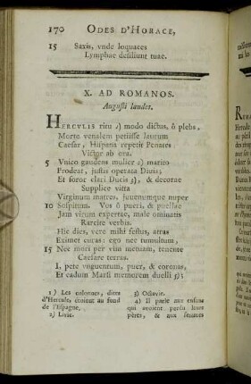 X. Ad Romanos = X. Aux Romains