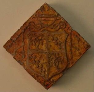 Fliese mit Wappen des Aachener Dechanten Johann von Schönrath