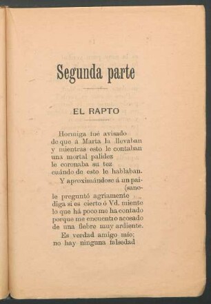 Segunda parte - El rapto