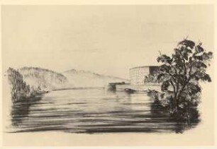 Rappbodetalsperre, Harz: Perspektivische Ansicht vom Fluss