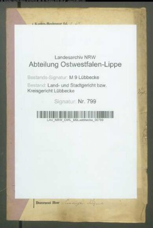 Erblasser: Lütkemeier, Wilhelmine, geb. Vogt: