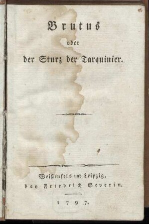 Brutus oder der Sturz der Tarquinier