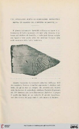 22: Una singolare scena di simbolismo dommatico sopra un marmo del cimitero di Domitilla