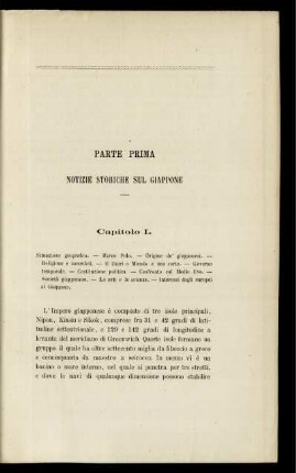 PARTE PRIMA NOTIZIE STORICHE SUL GIAPPONE