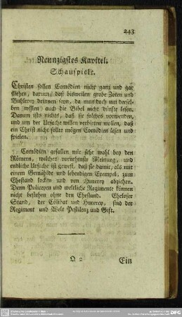 Neunzigstes Kapitel. Schauspiele