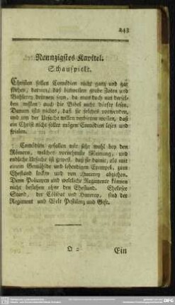 Neunzigstes Kapitel. Schauspiele