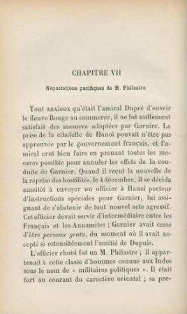 Chapitre VII. Négociations pacifiques de M. Philastre