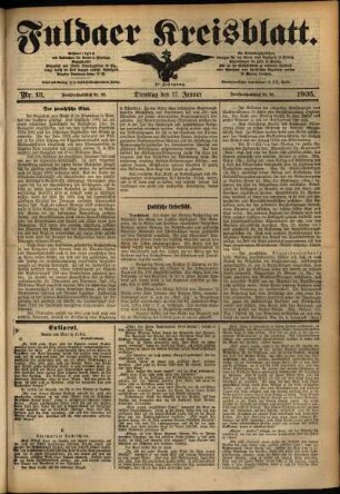 Ausgabe vom Dienstag, den 17. Januar 1905.