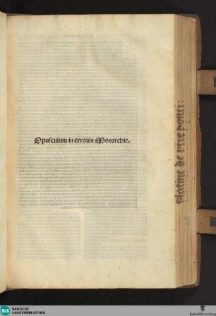 Opusculum in errores Monarchiae Antonii de Rosellis