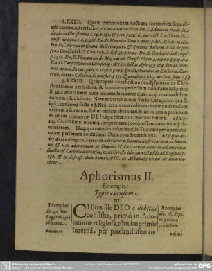 Aphorismus II.