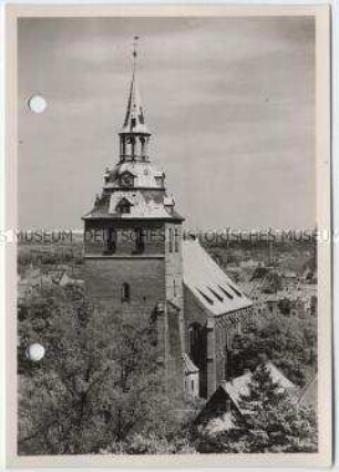 Lüneburg, Blick vom Kalkberg auf die Kirche St. Michaelis