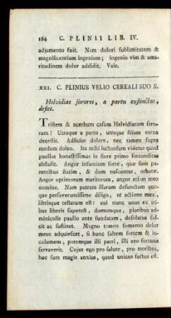 XXI. C. Plinius Velio Cereali Suo S.