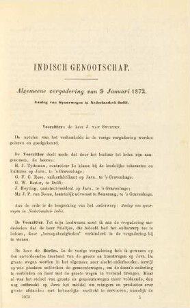 Algemeene vergadering van 9 Januari 1872