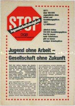 Flugschrift des DGB gegen Jugendarbeitslosigkeit