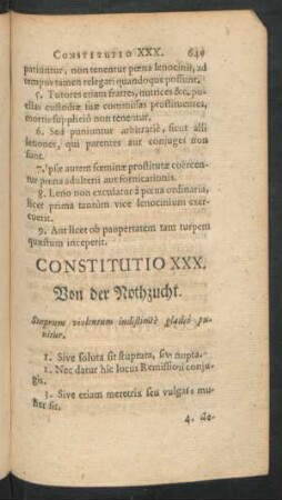 Constitutio XXX. Von der Nothzucht