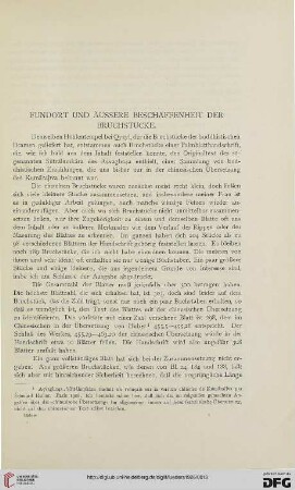 Fundort und äußere Beschaffenheit der Bruchstücke