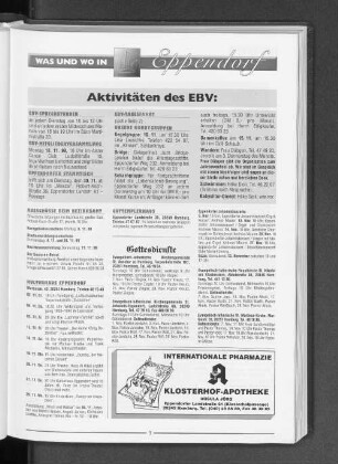 Aktivitäten des EBV: