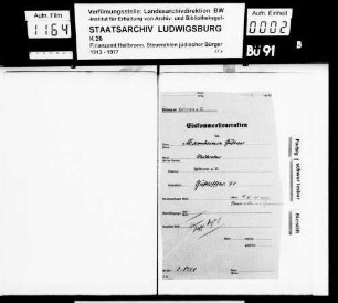 Mannheimer, Gustav *03.07.1909 Oedheim 04.09.1938 nach USA emigriert Wohnort: Heilbronn