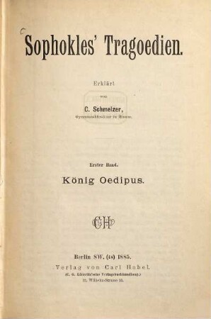 Sophokles' Tragoedien, 1