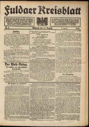 Ausgabe vom Mittwoch, den 12. Januar 1916.