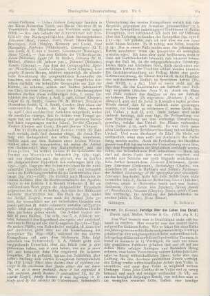 164-165 [Rezension] Furrer, Konrad, Vorträge über das Leben Jesu Christi