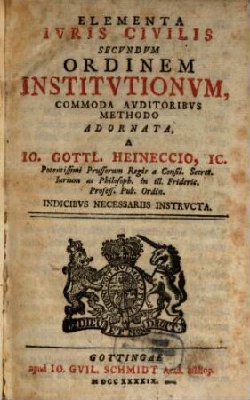 Elementa iuris civilis secundum ordinem institutionum