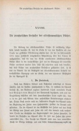 411-427 Die prophetischen Verfasser der alttestamentlichen Bücher