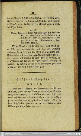 Eilftes Kapitel. Asthma