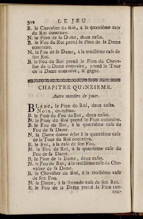 Chapitre Quinzieme