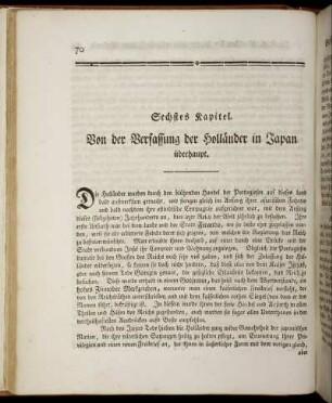 Sechstes Kapitel. Von der Verfassung der Holländer in Japan überhaupt.