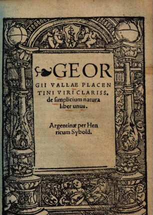 Georgii Vallae De urinae significatione : ex Hippocrate, Paulo Aeginata, ac Theophilo