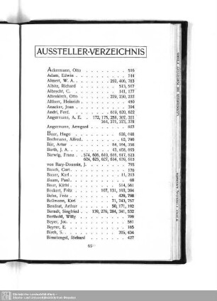 Aussteller-Verzeichnis