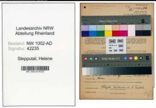 Entnazifizierung Helene Stepputat, geb. 16.08.1897 (Stenotyp.)